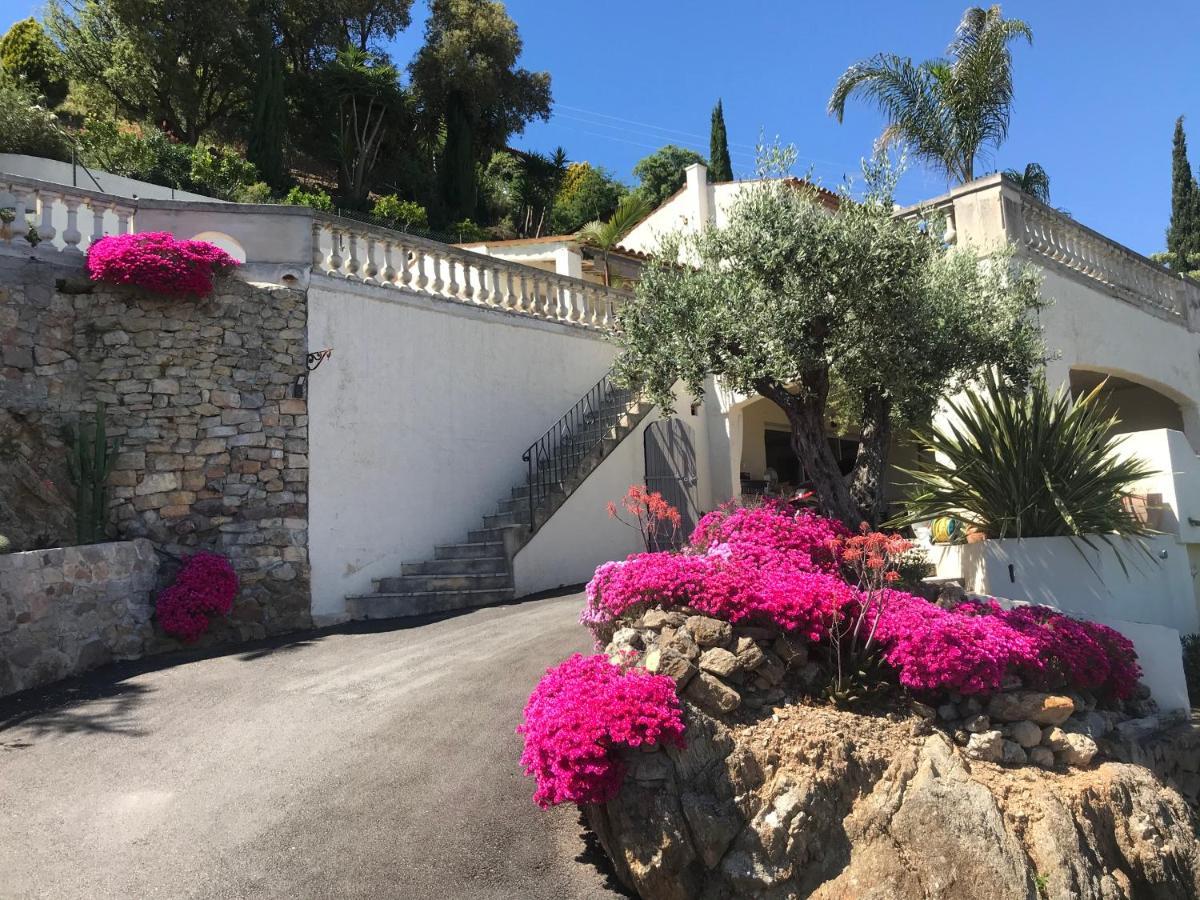 3 Bedrooms Villa Near Cannes - Pool & Jacuzzi - Sea View Мандельё-ла-Напуль Экстерьер фото