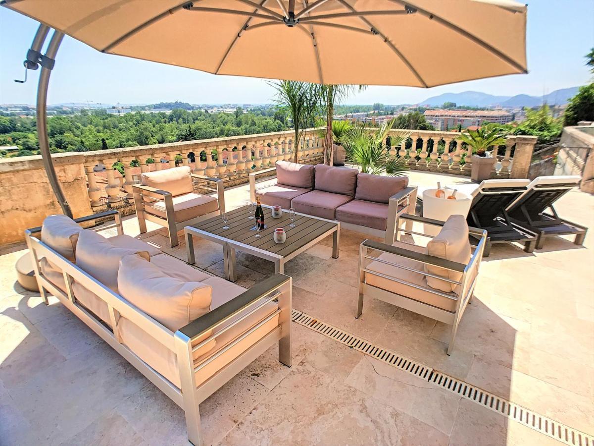 3 Bedrooms Villa Near Cannes - Pool & Jacuzzi - Sea View Мандельё-ла-Напуль Экстерьер фото