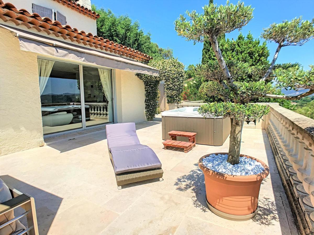3 Bedrooms Villa Near Cannes - Pool & Jacuzzi - Sea View Мандельё-ла-Напуль Экстерьер фото