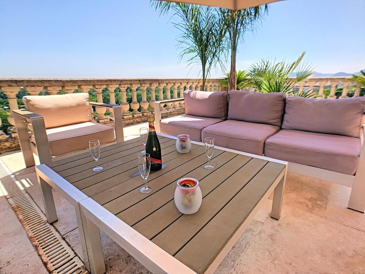 3 Bedrooms Villa Near Cannes - Pool & Jacuzzi - Sea View Мандельё-ла-Напуль Экстерьер фото