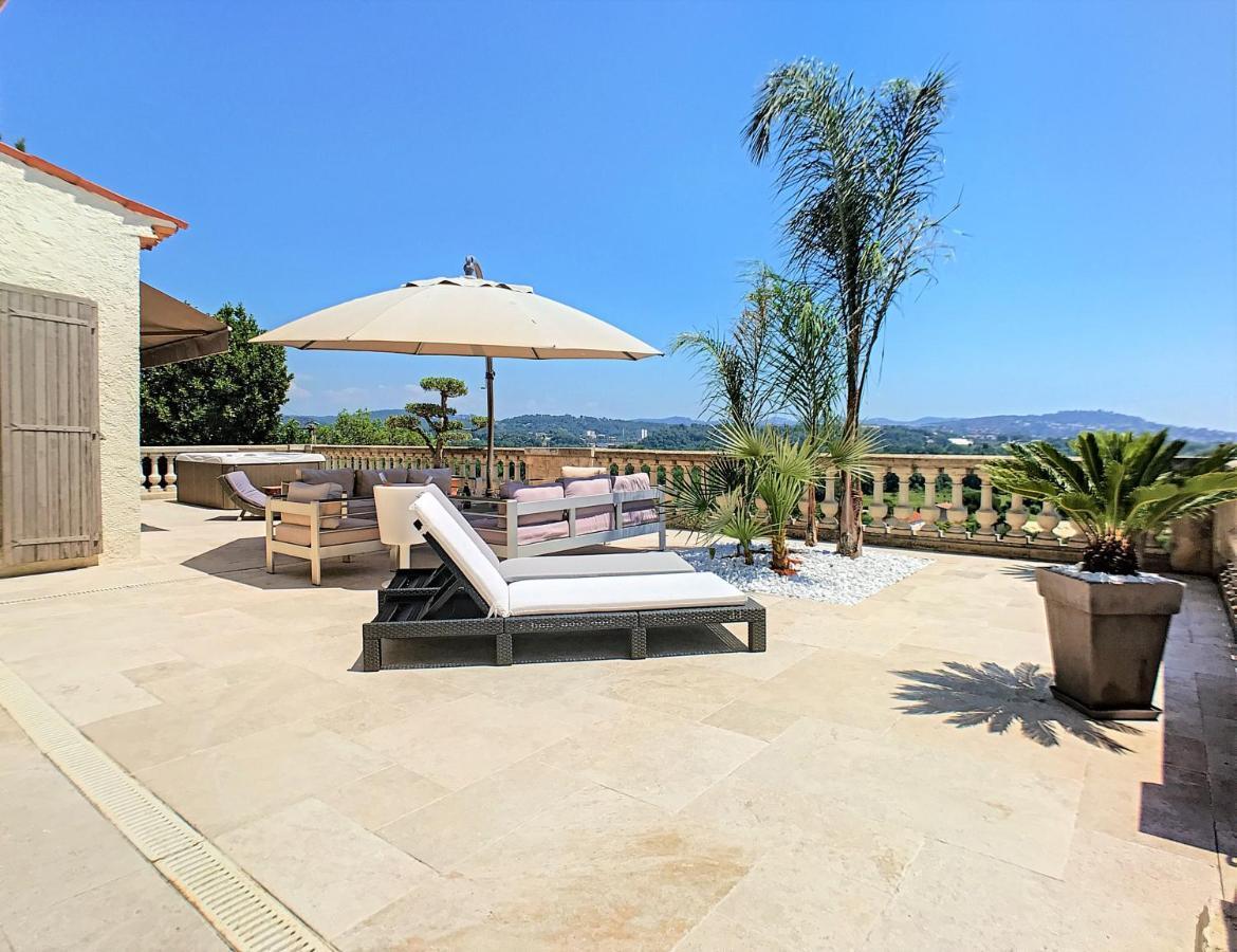 3 Bedrooms Villa Near Cannes - Pool & Jacuzzi - Sea View Мандельё-ла-Напуль Экстерьер фото
